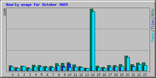 Hourly usage for October 2025