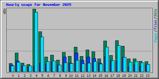 Hourly usage for November 2025